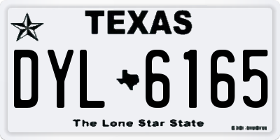 TX license plate DYL6165