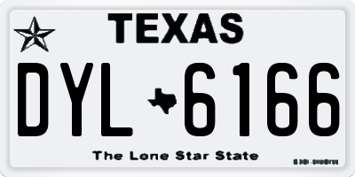 TX license plate DYL6166