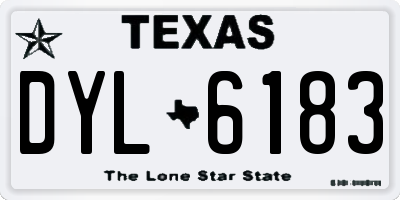 TX license plate DYL6183