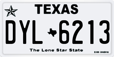 TX license plate DYL6213
