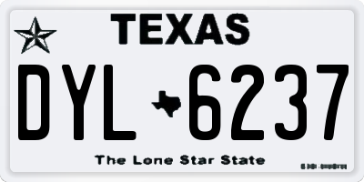TX license plate DYL6237