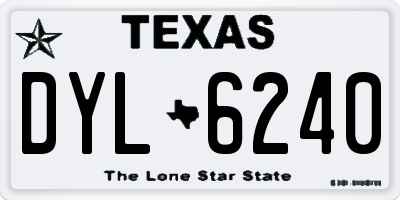TX license plate DYL6240