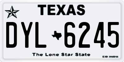 TX license plate DYL6245