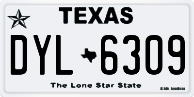 TX license plate DYL6309