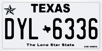 TX license plate DYL6336