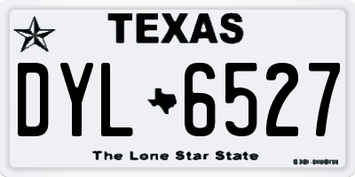 TX license plate DYL6527
