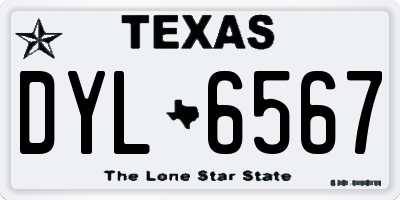TX license plate DYL6567