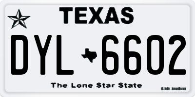 TX license plate DYL6602