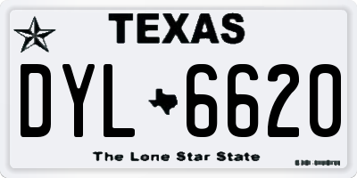 TX license plate DYL6620