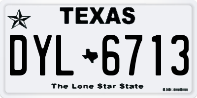 TX license plate DYL6713
