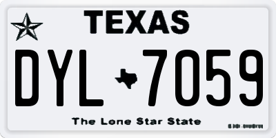 TX license plate DYL7059