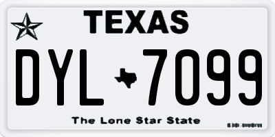 TX license plate DYL7099