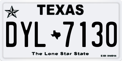 TX license plate DYL7130