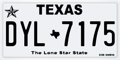 TX license plate DYL7175
