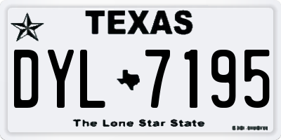 TX license plate DYL7195