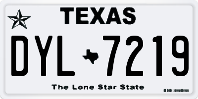 TX license plate DYL7219