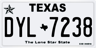 TX license plate DYL7238