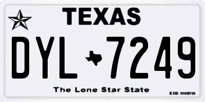 TX license plate DYL7249