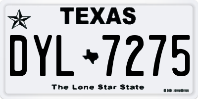 TX license plate DYL7275