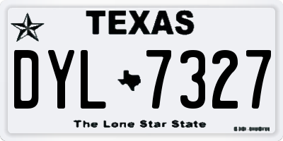 TX license plate DYL7327