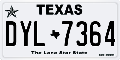 TX license plate DYL7364