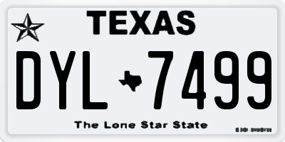 TX license plate DYL7499