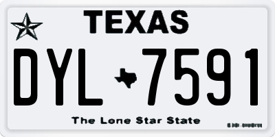 TX license plate DYL7591