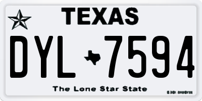 TX license plate DYL7594