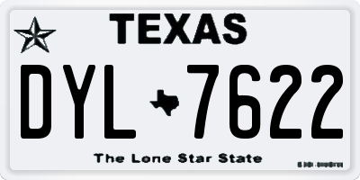 TX license plate DYL7622