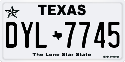 TX license plate DYL7745