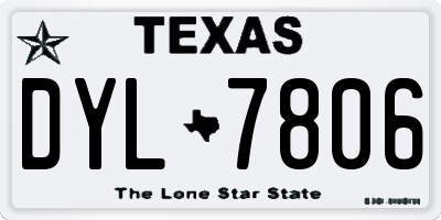TX license plate DYL7806