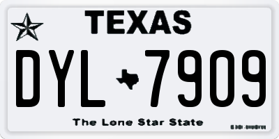 TX license plate DYL7909