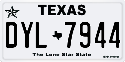 TX license plate DYL7944