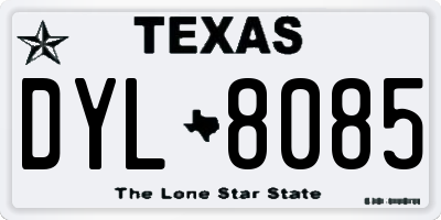 TX license plate DYL8085