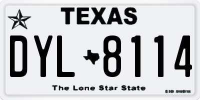 TX license plate DYL8114
