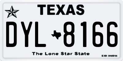 TX license plate DYL8166