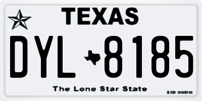 TX license plate DYL8185