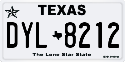 TX license plate DYL8212