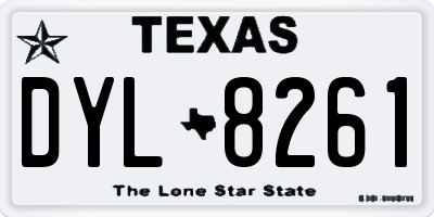 TX license plate DYL8261