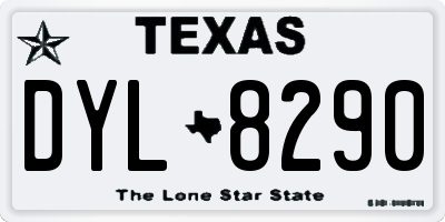 TX license plate DYL8290