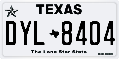 TX license plate DYL8404