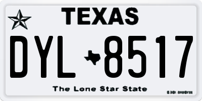 TX license plate DYL8517