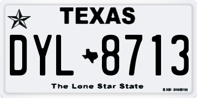 TX license plate DYL8713