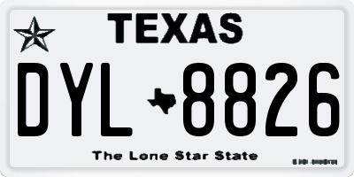 TX license plate DYL8826