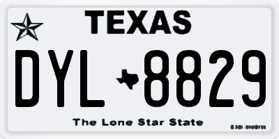 TX license plate DYL8829