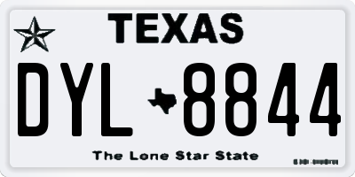TX license plate DYL8844