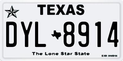 TX license plate DYL8914