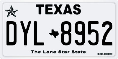 TX license plate DYL8952