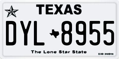 TX license plate DYL8955