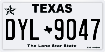 TX license plate DYL9047